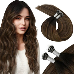 Apliques Cabelo Humano Liso com Microesferas - Apliques Cabelo Humano Liso com Microesferas - P18/613 / 35cm - Polideia