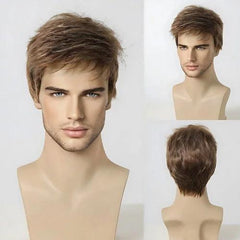 peruca masculina curta e lisa estilo moderno