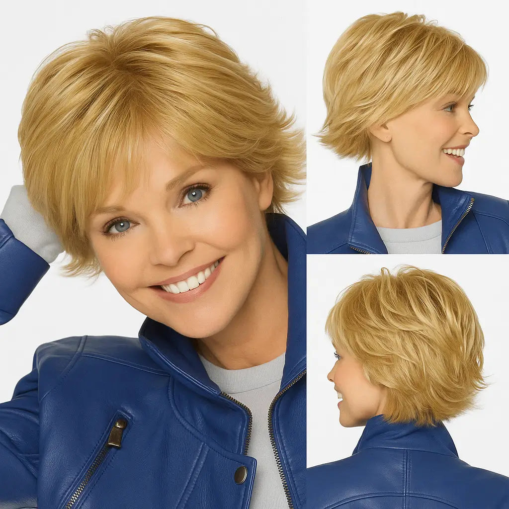 Peruca Feminina Curta Ondulada Lace Premium Cabelo Natural