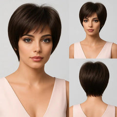 Peruca Feminina Curta Ondulada Lace Premium Cabelo Natural - Peruca Feminina Curta Ondulada Lace Premium Cabelo Natural - LC2020-2 - Polideia