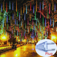 Pisca Pisca Chuva De Meteoros Led - Pisca Pisca Chuva De Meteoros Led - Muilticolorida / 8 tubos / Tomada-30cm - Polideia