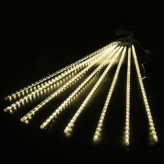 Pisca Pisca Chuva De Meteoros Led - Pisca Pisca Chuva De Meteoros Led - Branco Quente / 8 tubos / Tomada-30cm - Polideia