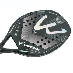 Raquete Beach Tennis Carbono 3K EVA Soft Grip 22mm, com design aerodinâmico e tecnologia de absorção de impacto.