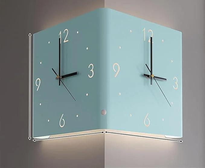 Relógio de Parede Moderno com design de dupla face, números vazados e operação silenciosa, perfeito para decoração de sala de estar, quartos e corredores.