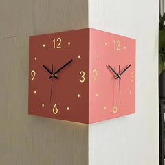 Relógio de Parede Moderno com design de dupla face, números vazados e operação silenciosa, perfeito para decoração de sala de estar, quartos e corredores.