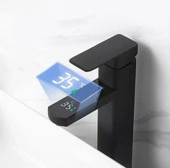 Torneira Lavabo com Touch Screen Misturador - Torneira Lavabo com Touch Screen Misturador - Preto Alto - Polideia