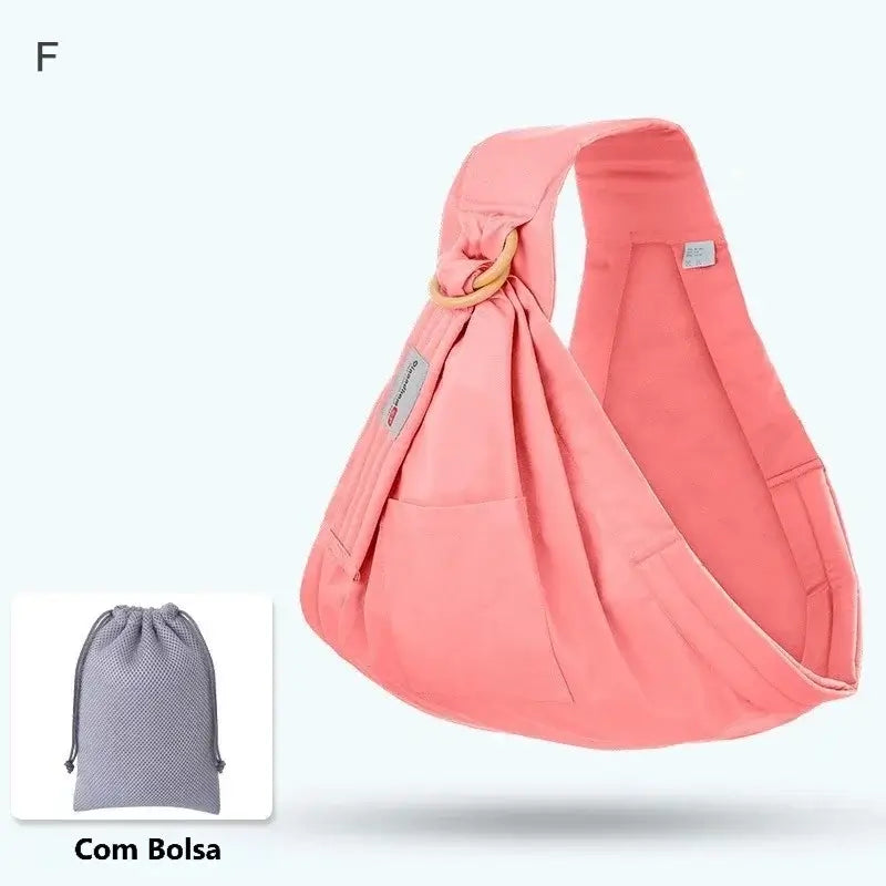 Sling para Bebê Carregador 0-36 meses, confortável, seguro, malha de algodão, suporta até 60 kg.