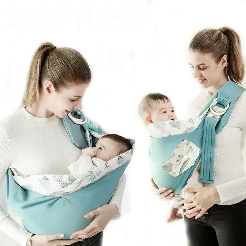 Sling para Bebê Carregador 0-36 meses, confortável, seguro, malha de algodão, suporta até 60 kg.