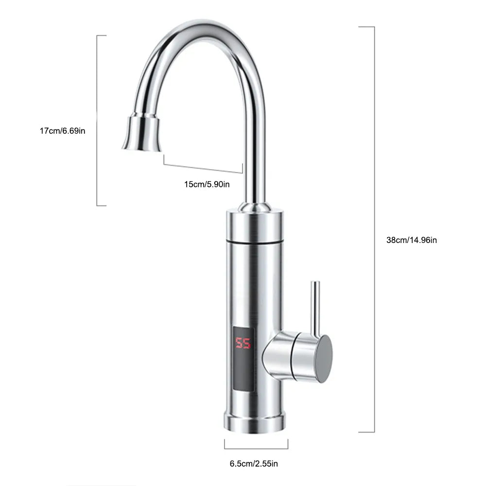 Torneira Elétrica Para Cozinha 3000W: água quente instantânea Torneira Elétrica Para Cozinha 3000W.  Controle de temperatura e fácil instalação.