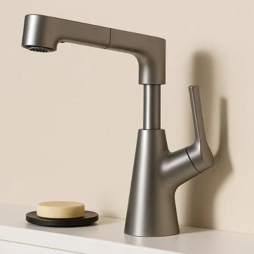 Torneira Misturador Gourmet Retrátil 360° com Duplo Jato - Torneira Misturador Gourmet Retrátil 360° com Duplo Jato - Prata - Polideia