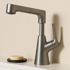 Torneira Misturador Gourmet Retrátil 360° com Duplo Jato - Torneira Misturador Gourmet Retrátil 360° com Duplo Jato - Prata - Polideia