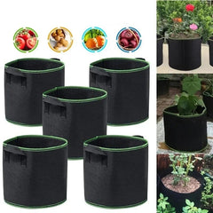 Cultive plantas saudáveis com o Vaso de Feltro Tecido para Cultivo. Design respirável para crescimento rápido. Durável e reutilizável