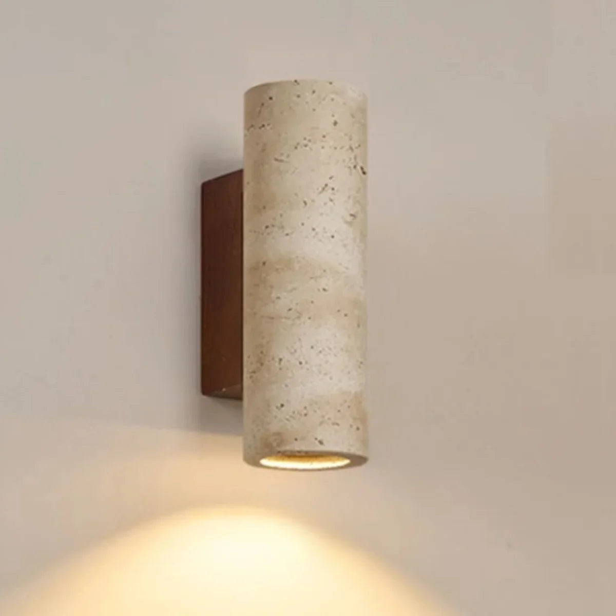 Comprar arandela de parede rustica em pedra natural bidirecional decorativa para quarto e sala barato em promoção.