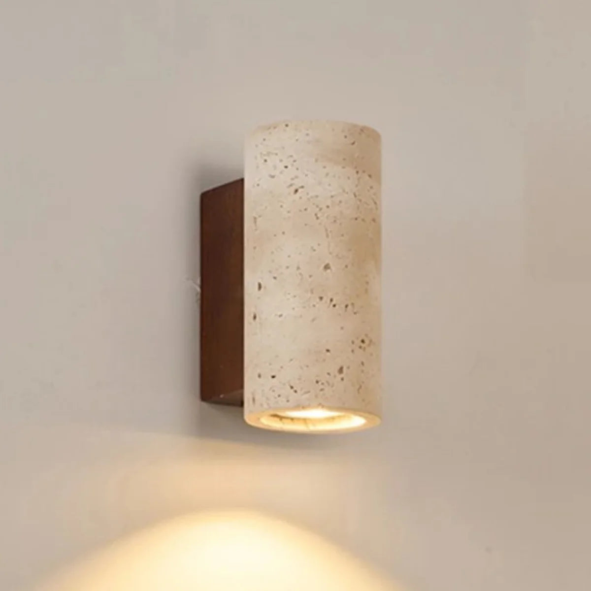 Comprar arandela de parede rustica em pedra natural bidirecional decorativa para quarto e sala barato em promoção.