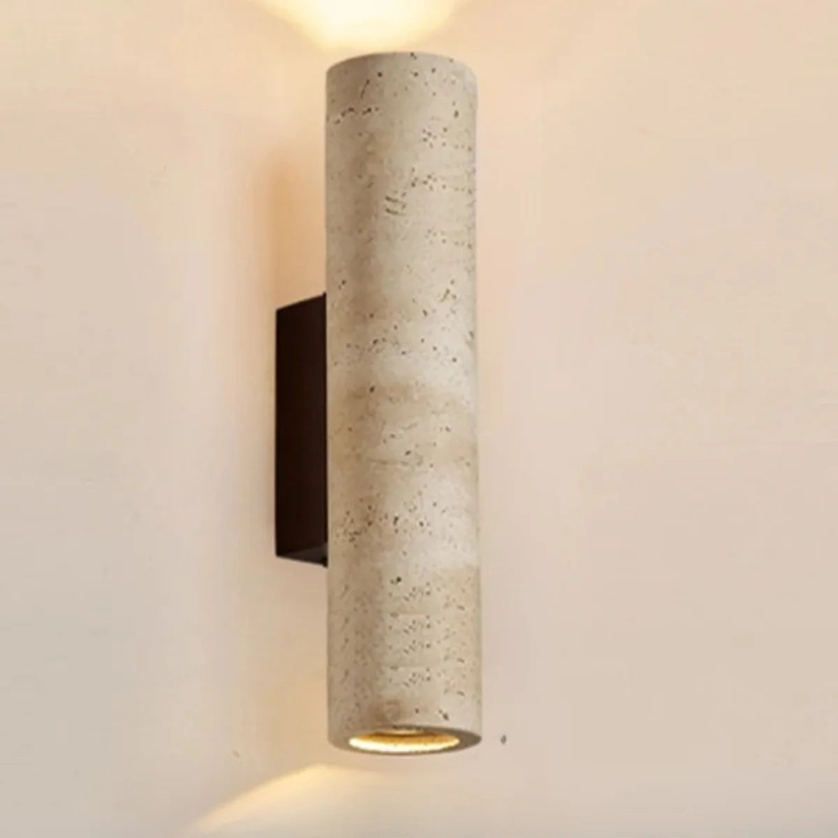 Comprar arandela de parede rustica em pedra natural bidirecional decorativa para quarto e sala barato em promoção.