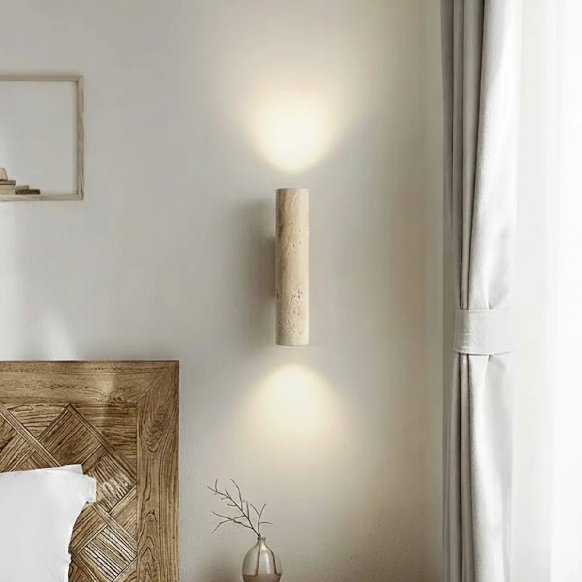 Comprar arandela de parede rustica em pedra natural bidirecional decorativa para quarto e sala barato em promoção.
