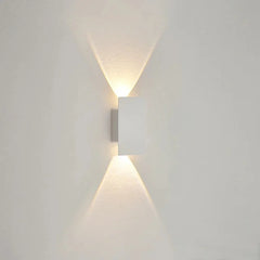 Comprar arandela de parede externa alumínio LED preta minimalista luz indireta para fachada e área gourmet barato em promoção