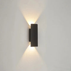 Comprar arandela de parede externa alumínio LED preta minimalista luz indireta para fachada e área gourmet barato em promoção