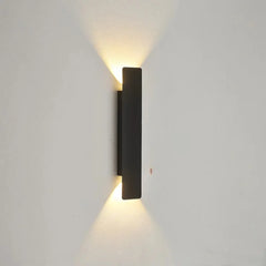 Comprar arandela de parede externa alumínio LED preta minimalista luz indireta para fachada e área gourmet barato em promoção