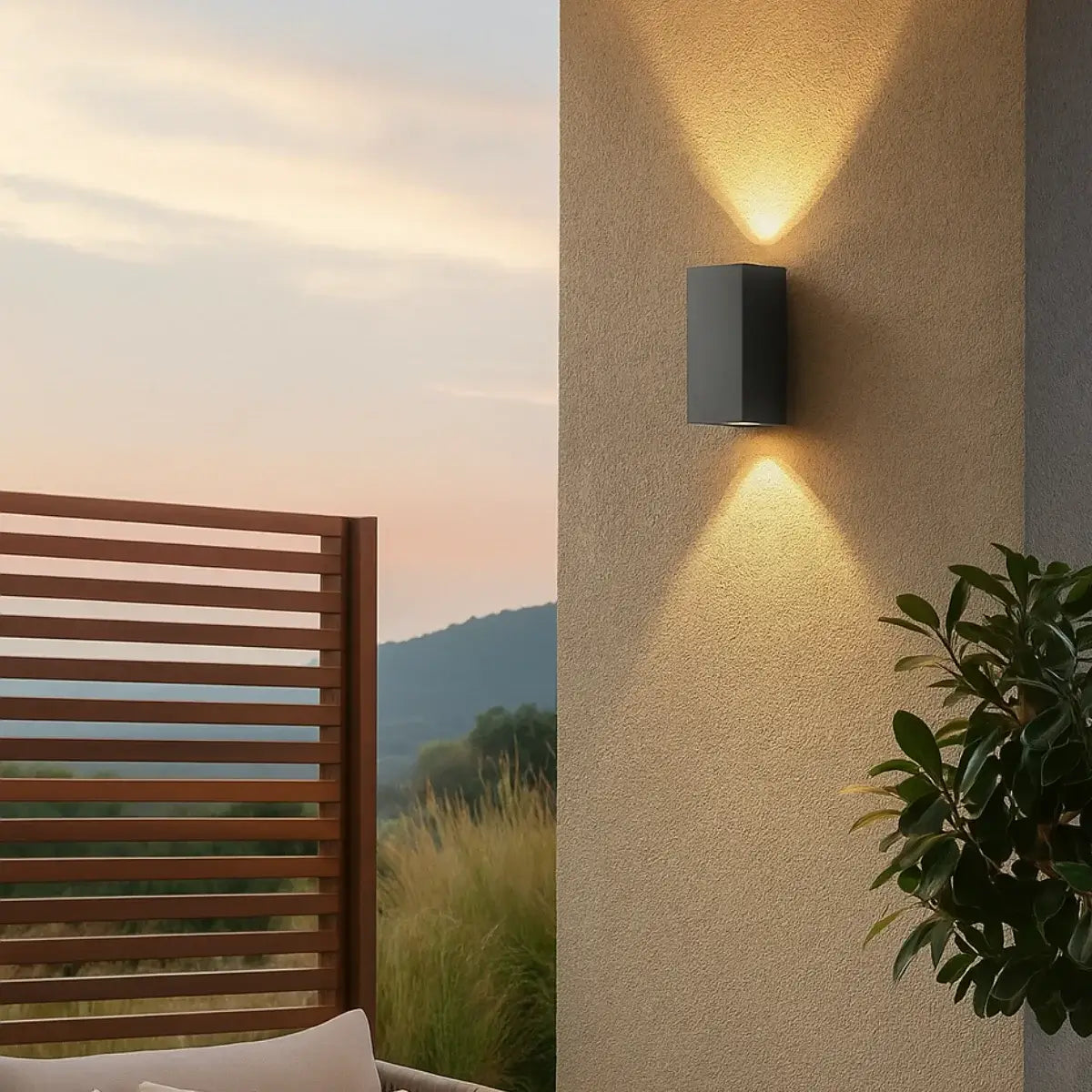 Comprar arandela de parede externa LED bidirecional moderna em alumínio resistente barato ou em promoção