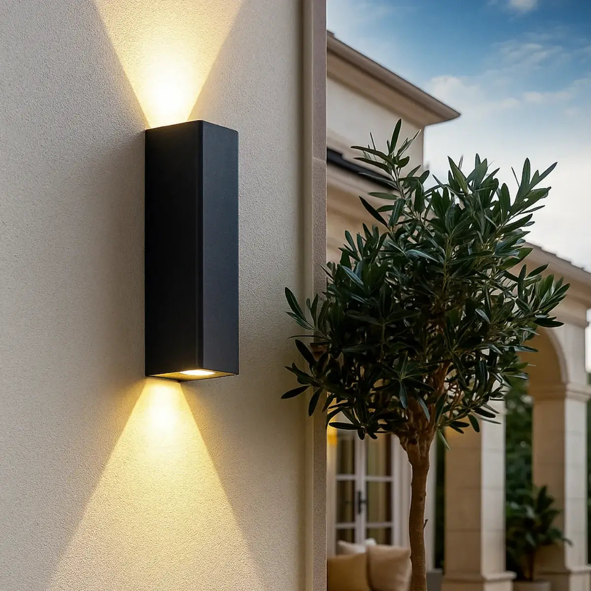 Comprar arandela de parede externa LED bidirecional moderna em alumínio resistente barato ou em promoção