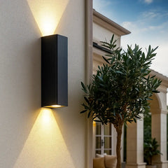 Comprar arandela de parede externa LED bidirecional moderna em alumínio resistente barato ou em promoção