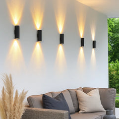 Comprar arandela de parede externa LED bidirecional moderna em alumínio resistente barato ou em promoção
