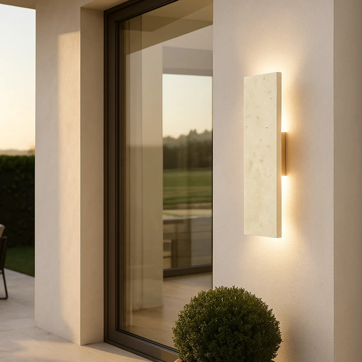 Comprar arandela de parede interna LED moderna com acabamento em cimento iluminação lateral barato ou em promoção