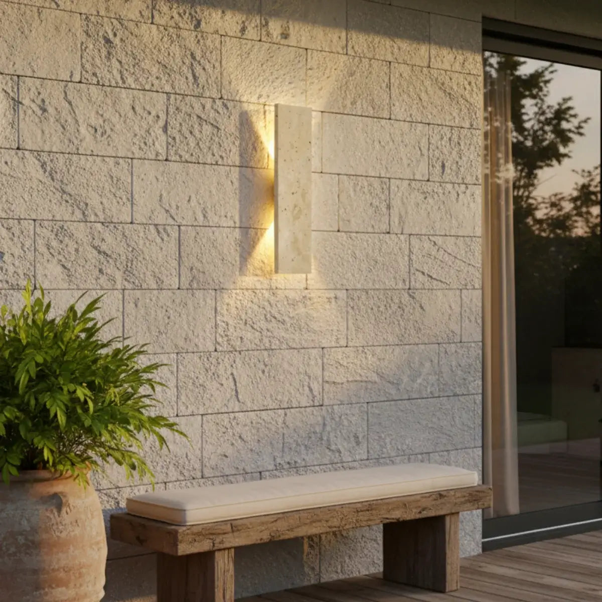 Comprar arandela de parede interna LED moderna com acabamento em cimento iluminação lateral barato ou em promoção