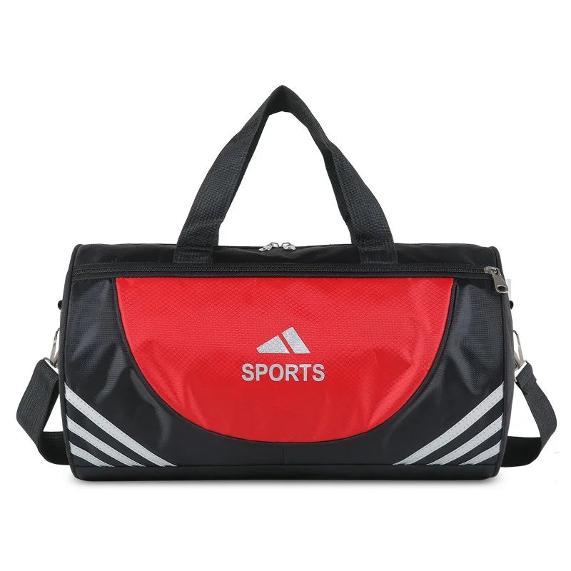 Bolsa esportiva com alças acolchoadas, com zíper e grandes compartimentos internos