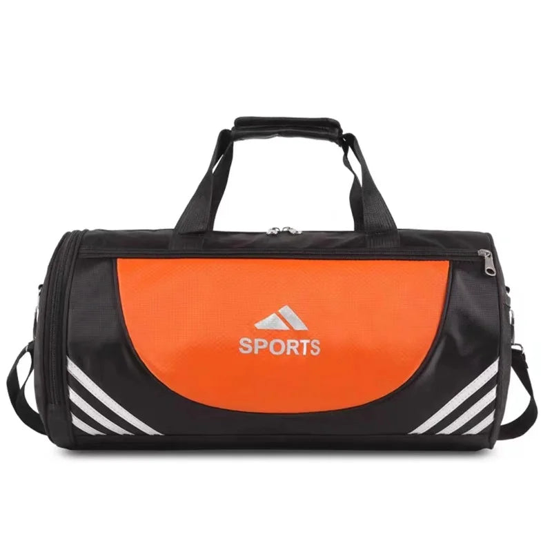 Bolsa esportiva com alças acolchoadas, com zíper e grandes compartimentos internos