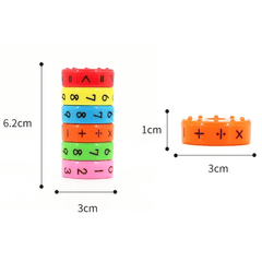 Brinquedo Didático Bloco Magnético de Matemática - Aprendizado Divertido com Cores e Ímãs