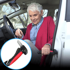 Suporte de Segurança Universal para Carros: A solução para entrada/saída segura, com cortador de cinto de segurança e quebra-vidros de emergência.