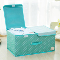 Caixa Organizadora com Divisória - Caixa Organizadora com Divisória - 36x25x16cm / Azul - Polideia