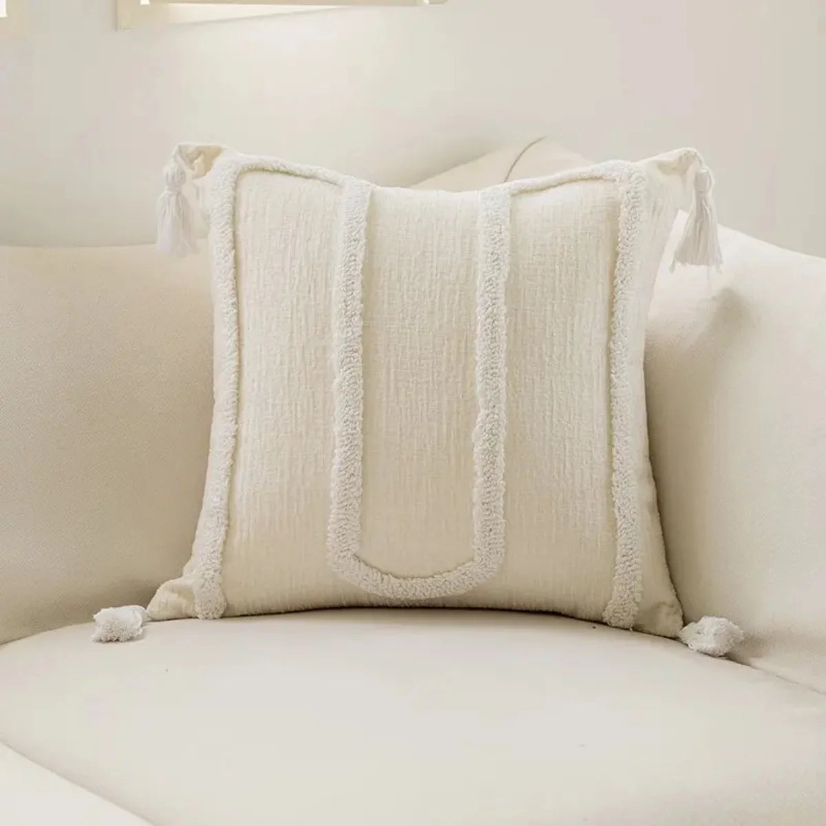 Comprar capa almofada 45x45 decorativa bordada textura relevo algodão sofá sala barato