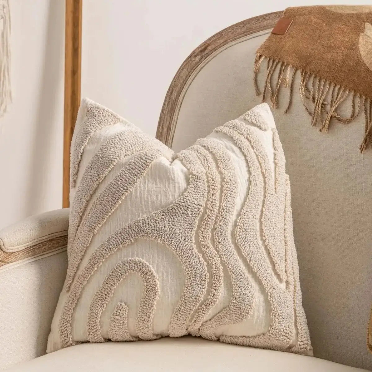 Comprar capa almofada 45x45 decorativa bordada textura relevo algodão sofá sala barato