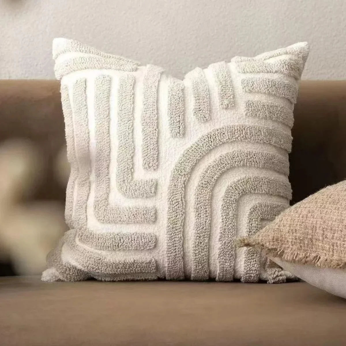 Comprar capa almofada 45x45 decorativa bordada textura relevo algodão sofá sala barato