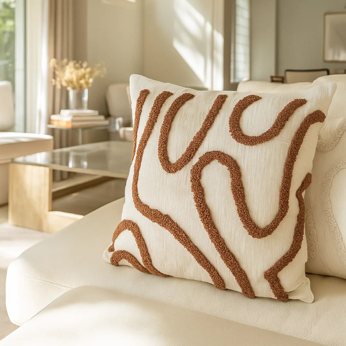 Comprar capa almofada 45x45 decorativa bordada textura relevo algodão sofá sala barato