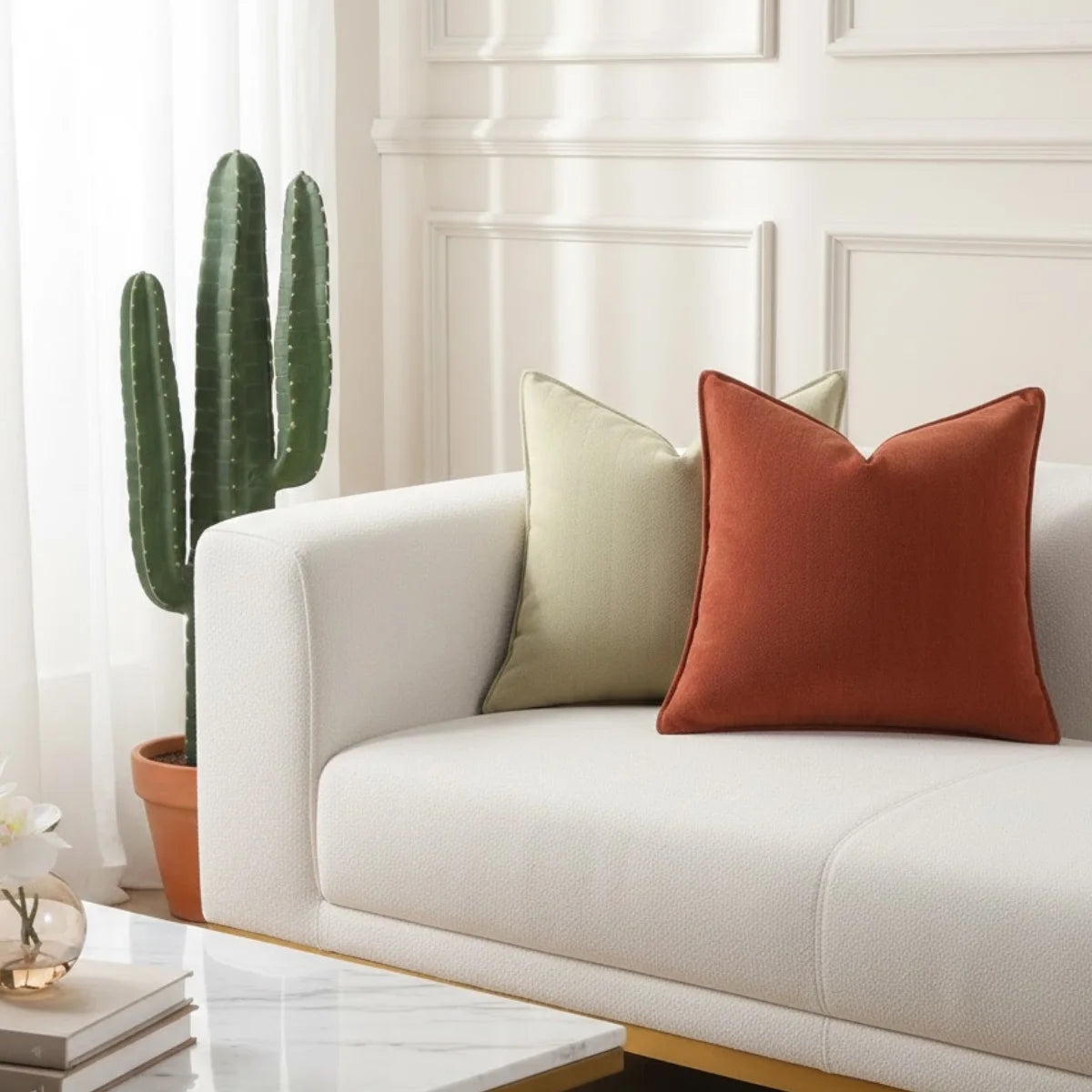 Comprar capa almofada chenille macia decorativa sofá sala múltiplas cores zíper invisível em promoção frete grátis POLIDEIA