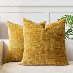 Comprar capa almofada decorativa chenille veludo textura canelada sofá sala luxo barato POLIDEIA