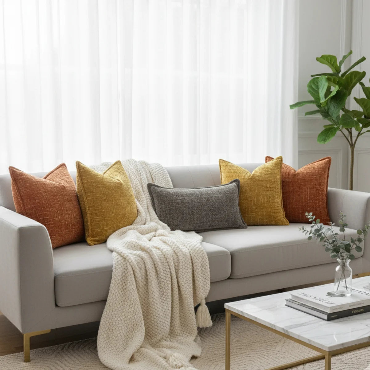 Comprar capa almofada decorativa chenille veludo textura canelada sofá sala luxo barato POLIDEIA