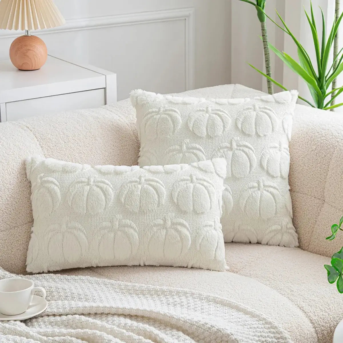 Comprar capa almofada decorativa textura 3D alto relevo franjas artesanal sofá sala barato POLIDEIA