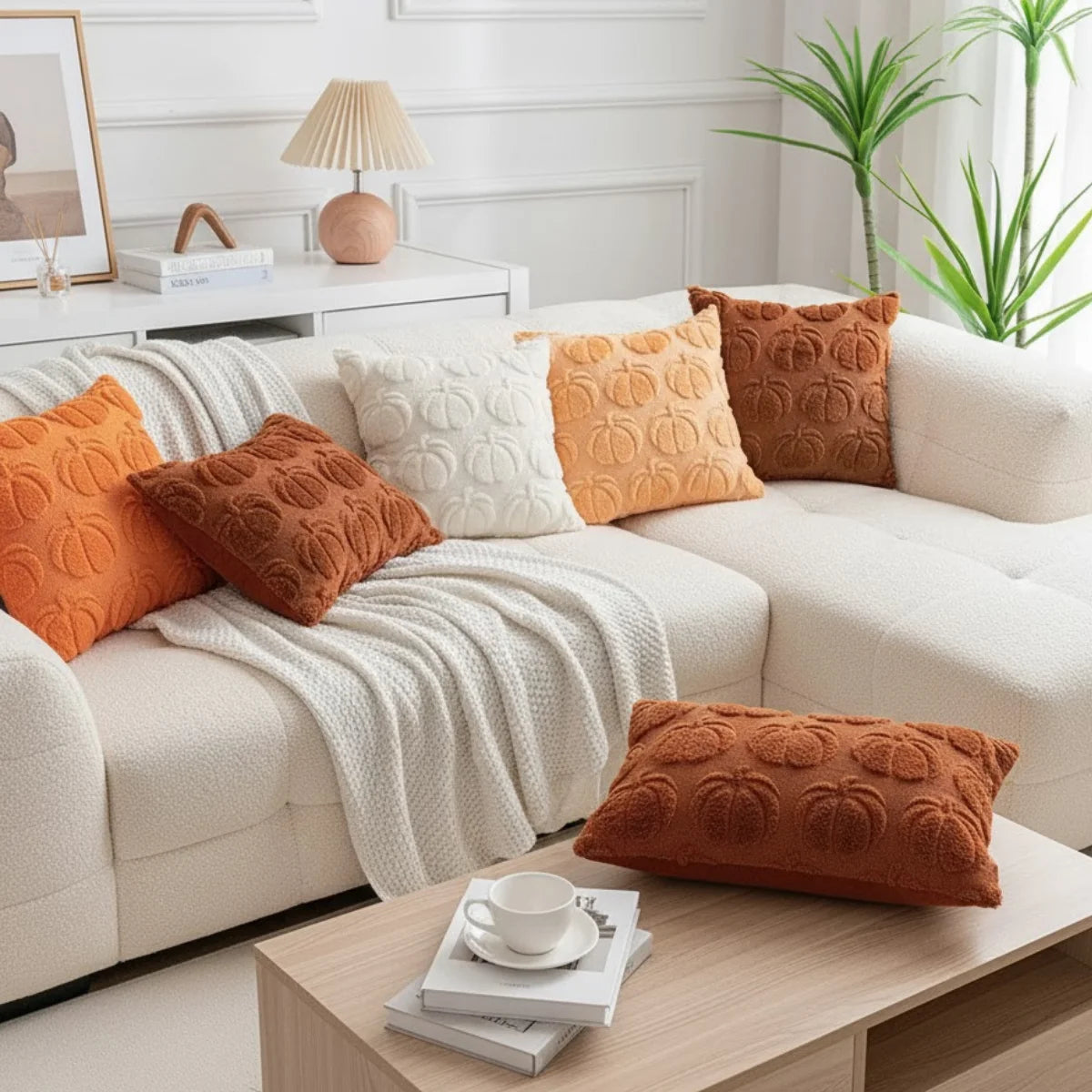 Comprar capa almofada decorativa textura 3D alto relevo franjas artesanal sofá sala barato POLIDEIA