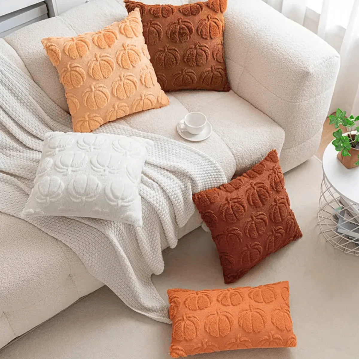 Comprar capa almofada decorativa textura 3D alto relevo franjas artesanal sofá sala barato POLIDEIA