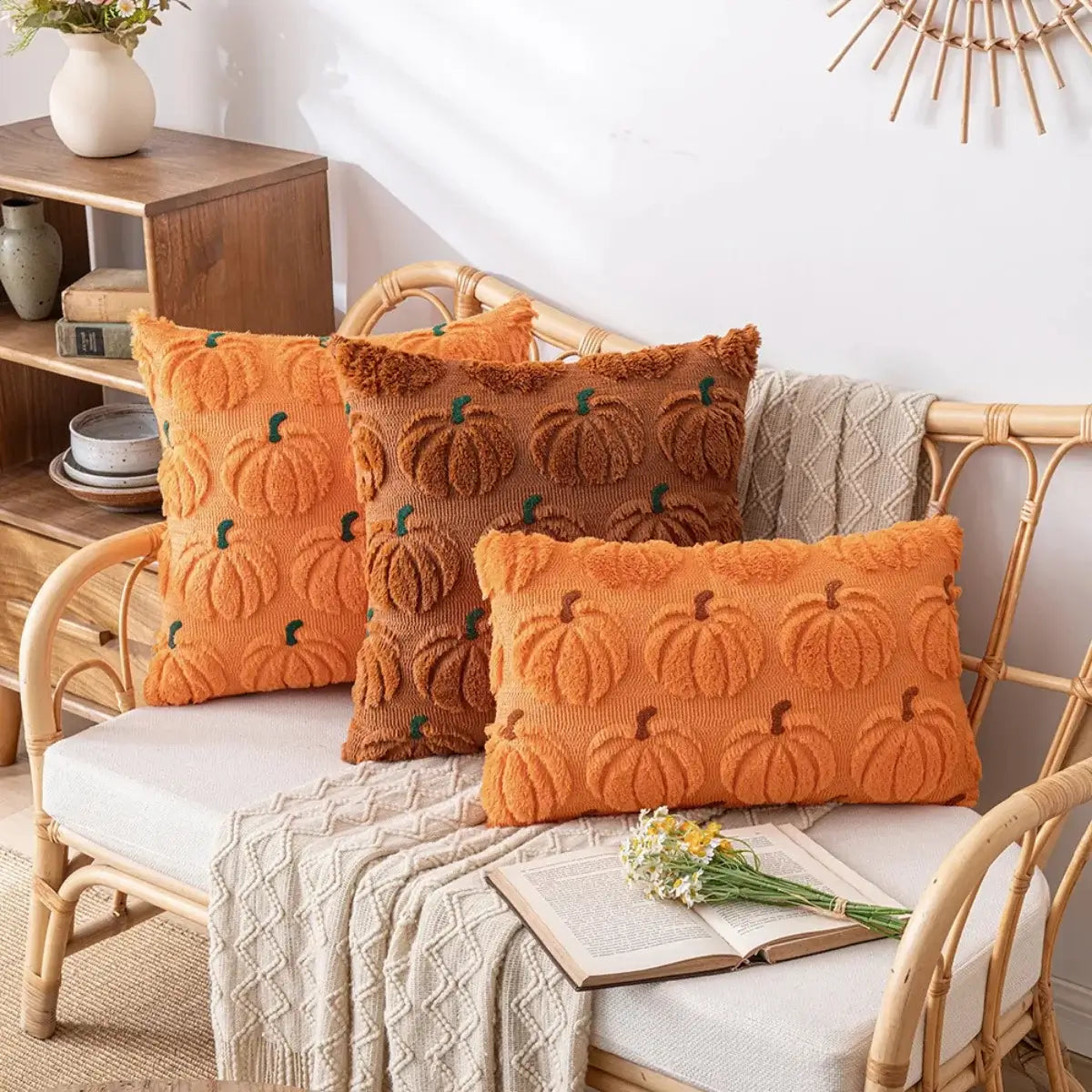 Comprar capa almofada decorativa textura 3D alto relevo franjas artesanal sofá sala barato POLIDEIA