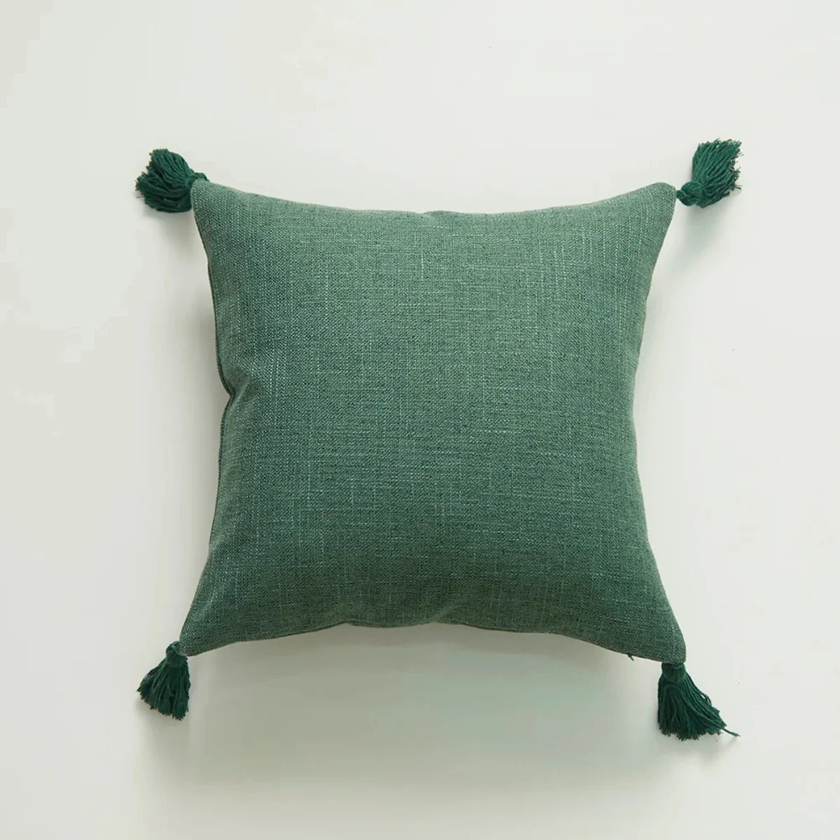 Comprar capa de almofada linho 45x45 decorativa sofá franjas borlas natural japonês minimalista barato em promoção POLIDEIA