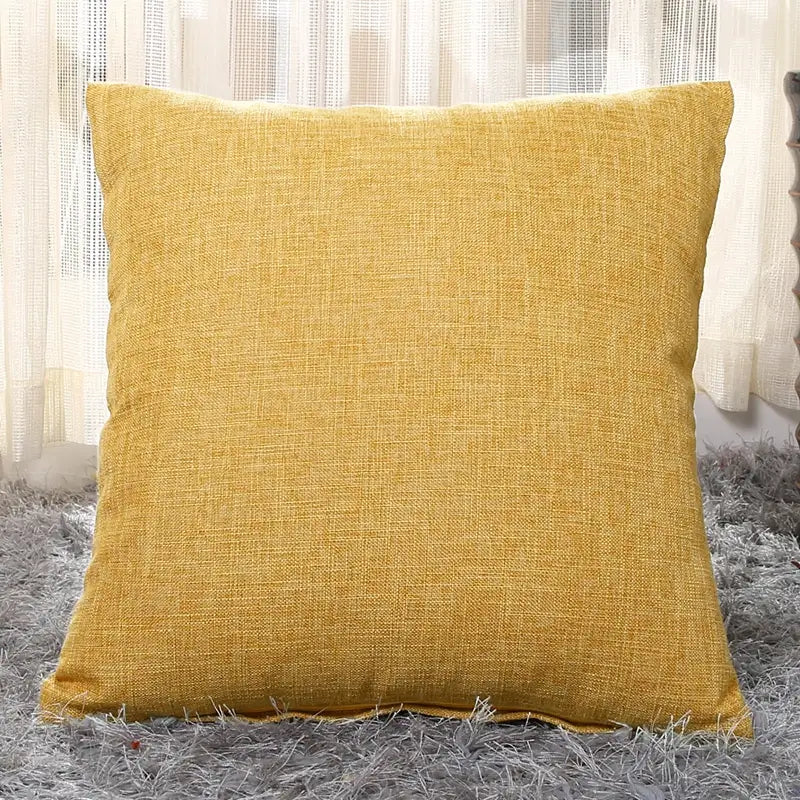 Comprar capa almofada linho textura rústica decorativa sofá sala colorida elegante barato ou em promoção