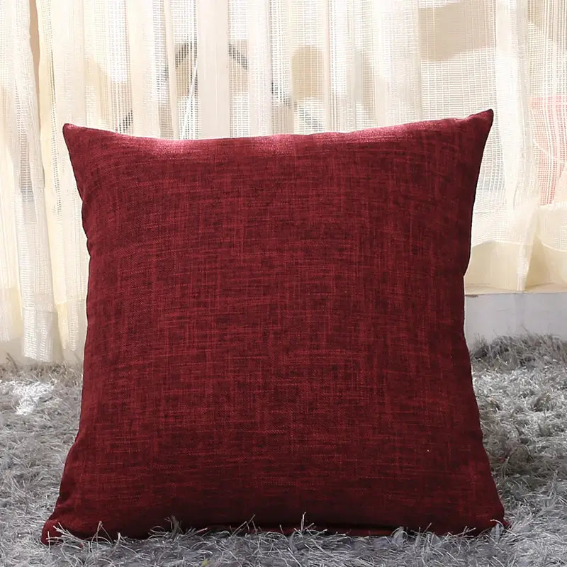 Comprar capa almofada linho textura rústica decorativa sofá sala colorida elegante barato ou em promoção