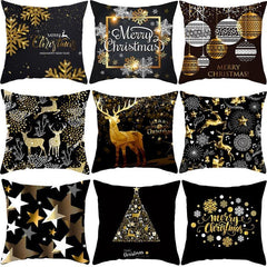 Polideia comprar melhor capa de almofada natalina e ano novo preto e branco 45x45cm barato