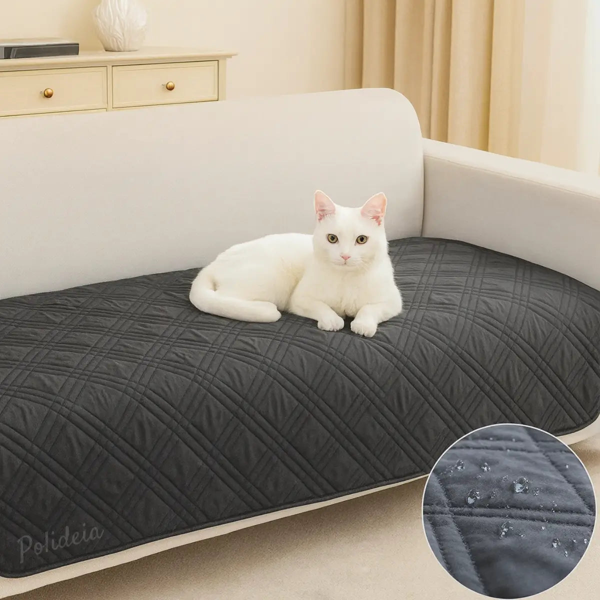 Comprar capa impermeável universal para sofá anti gatos e cachorros antiderrapante com proteção contra pelos barato ou em promoção